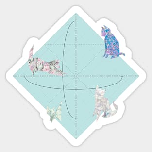 Origami Cats Sticker